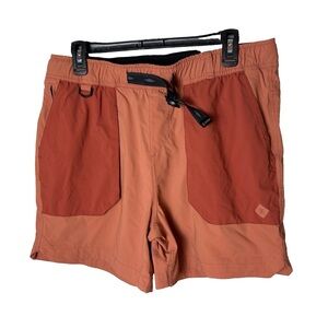 Roark Mens Happy Camper Shorts Size Large Red Hiking Off Grid 16" Outseam